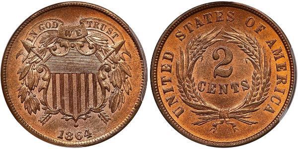 2 Цент США (1776 - ) Цинк/Олово/Мідь 