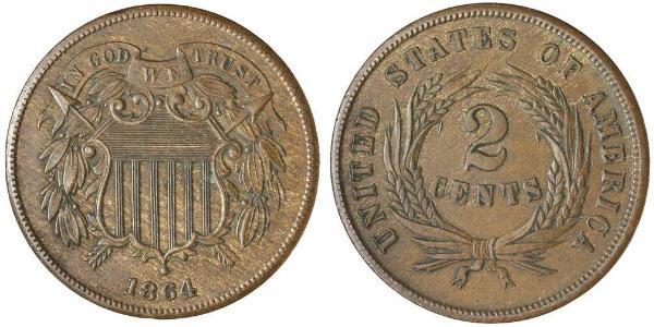 2 Цент США (1776 - ) Цинк/Олово/Мідь 