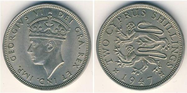 2 Шиллинг Британский Кипр (1878 - 1960) Никель/Медь 