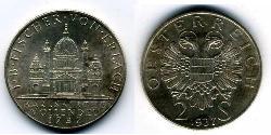 2 Шиллинг Federal State of Austria (1934-1938) Серебро 