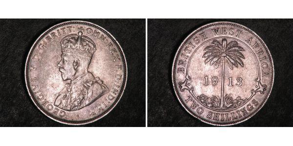 2 Шиллинг Британская Западная Африка (1780 - 1960) Серебро Георг V (1865-1936)