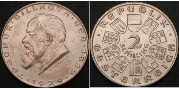 2 Шиллинг Первая Австрийская Республика (1918-1934) Серебро 