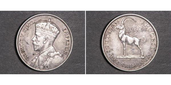 2 Шиллинг Южная Родезия (1923-1980) Серебро Георг V (1865-1936)