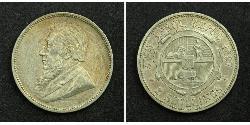 2 Шиллинг Южно-Африканская Республика Серебро Крюгер, Пауль (1825 - 1904)
