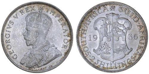2 Шиллинг Южно-Африканская Республика Серебро Георг V (1865-1936)