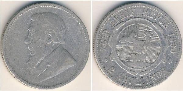 2 Шиллинг Южно-Африканская Республика Серебро Крюгер, Пауль (1825 - 1904)
