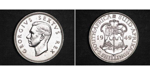2 Шиллинг Южно-Африканская Республика Серебро Георг VI (1895-1952)