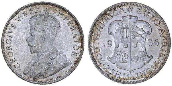 2 Шиллинг Южно-Африканская Республика Серебро Георг V (1865-1936)