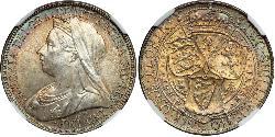 2 Шиллинг / 1 Флорин Соединённое королевство Великобритании и Ирландии (1801-1922) Серебро Виктория (1819 - 1901)