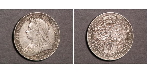 2 Шиллинг / 1 Флорин Соединённое королевство Великобритании и Ирландии (1801-1922) Серебро Виктория (1819 - 1901)