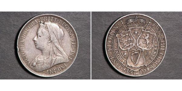 2 Шиллинг / 1 Флорин Соединённое королевство Великобритании и Ирландии (1801-1922) Серебро Виктория (1819 - 1901)