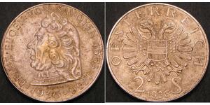 2 Шилінг Federal State of Austria (1934-1938) Срібло 