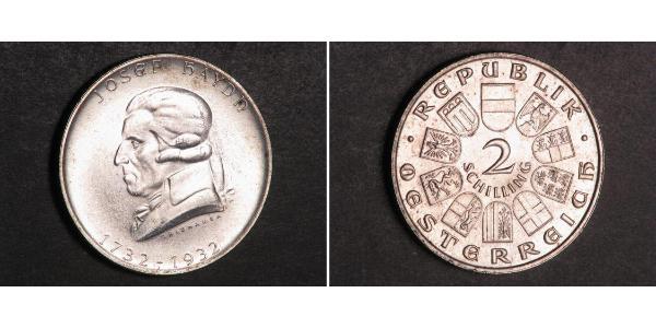 2 Шилінг Перша Австрійська Республіка (1918-1934) Срібло 
