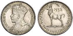 2 Шилінг Південна Родезія (1923-1980) Срібло Георг V (1865-1936)