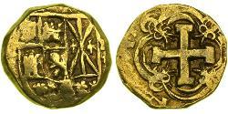 2 Эскудо New Kingdom of Granada (1549 - 1739) Золото Philip IV of Spain (1605 -1665)