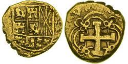 2 Эскудо New Kingdom of Granada (1549 - 1739) Золото Philip IV of Spain (1605 -1665)
