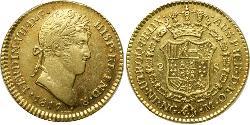 2 Эскудо Гватемала Золото Фердинанд VII король Испании (1784-1833)