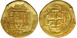 2 Эскудо Новая Испания (1519 - 1821) Золото Филипп V король Испании (1683-1746)