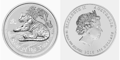 300 Dollar 澳大利亚 銀 伊丽莎白二世 (1926-2022)