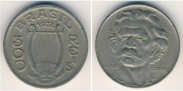 300 Reis Brasilien Kupfer/Nickel 