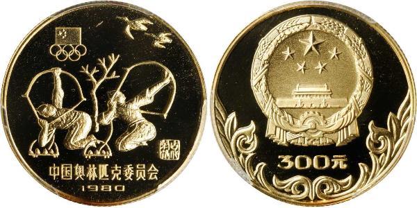 300 Yuan República Popular China Oro 