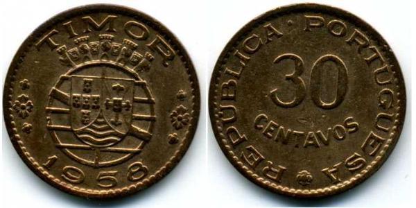 30 Centavo 东帝汶 / 葡萄牙 青铜 