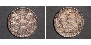 30 Drachma 希臘王國 銀 保罗一世 (希腊) (1901 - 1964)