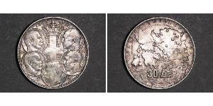 30 Drachma 希臘王國 銀 保罗一世 (希腊) (1901 - 1964)