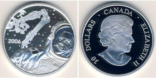 30 Dólar Canadá Plata 