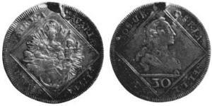 30 Kreuzer Kurfürstentum Bayern (1623 - 1806) Silber Maximilian III. Joseph (Bayern)(1727 – 1777)