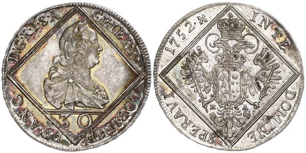 30 Kreuzer 奥地利历史 (1156 - 1806) 銀 