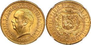 30 Peso Dominican Republic Gold 