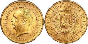 30 Peso Dominican Republic Gold 