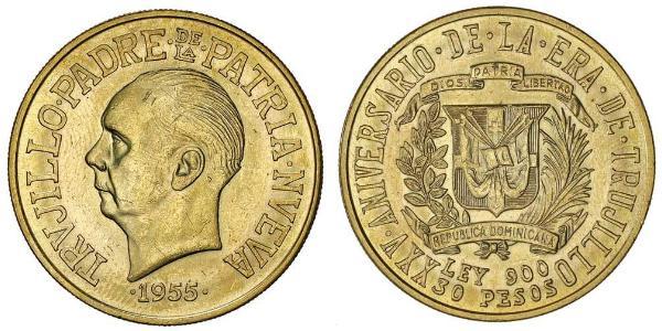 30 Peso Dominikanische Republik Gold 