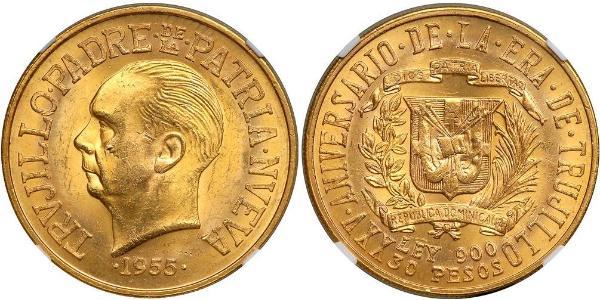 30 Peso Repubblica Dominicana Oro 