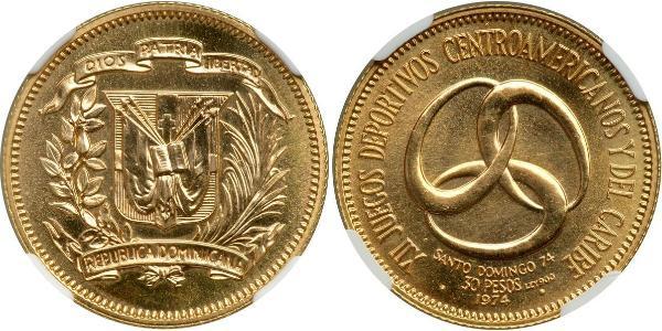 30 Peso Repubblica Dominicana Oro 