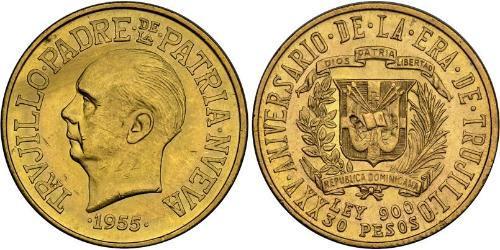 30 Peso República Dominicana Oro 