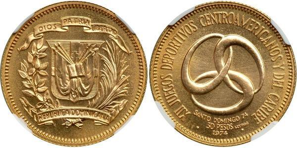 30 Peso República Dominicana Oro 