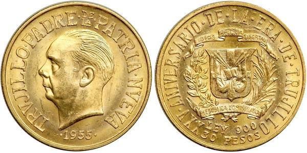 30 Peso República Dominicana Oro 