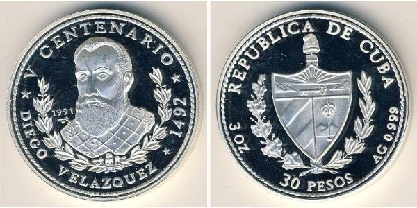 30 Peso Cuba Plata 