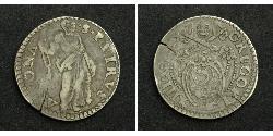 30 Байокко Папская область (752-1870) Серебро 