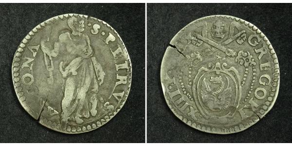 30 Байокко Папская область (752-1870) Серебро 