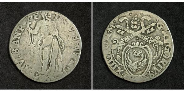 30 Байокко Папская область (752-1870) Серебро 