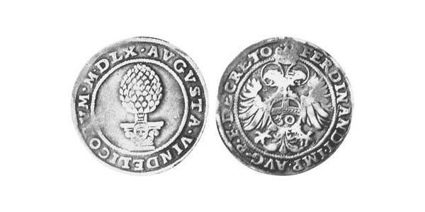 30 Крейцер Аугсбург (1276 - 1803) Срібло Фердинанд I імператор Священної Римської імперії (1503-1564)