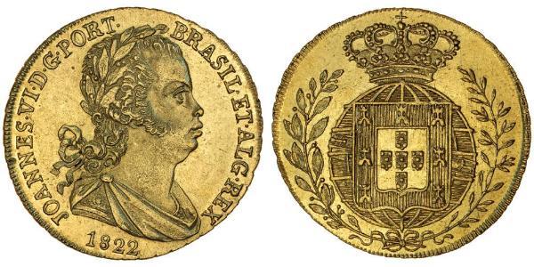 3200 Reis Reino de Portugal (1139-1910) Oro Juan VI de Portugal (1767-1826)