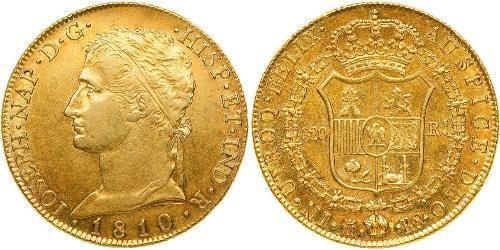 320 Real Kingdom of Spain (1808 - 1813) Oro Giuseppe Bonaparte