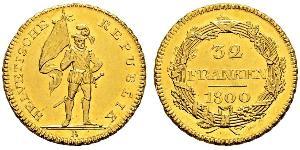 32 Franc Suiza Oro 