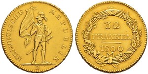 32 Franc Suiza Oro 