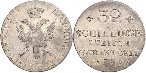 32 Shilling Germania Argento 