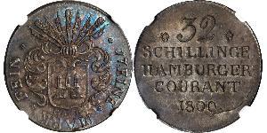 32 Shilling Stati federali della Germania Argento 